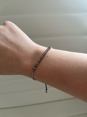 Stella and Dot Delicate Silver Bead Adjustable Bracelet - Women Jewelry